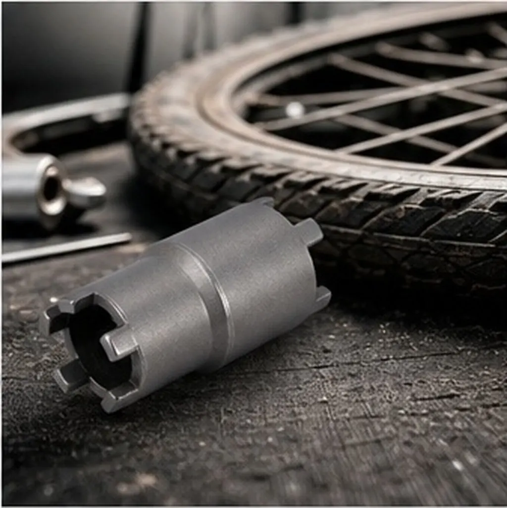 Stainless Steel Clutch Hub Spanner Wrench Double-End 4-Peg Socket Tool for Motorcycle Repair Nut Removal Maintenance Tool