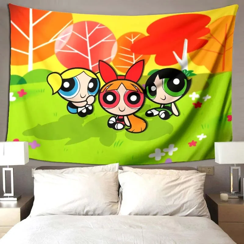 the powerpuff girls Cartoon blanket Living room bedroom home decor picnic blanket children's room soft and comfortable blankets