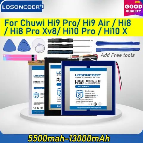 13000mAh Battery For Chuwi Hi9 Pro ,Hi9 Air CWI546 ,Hi8 / Hi8 Pro,Xv8 for Ainol NOVO 7 ,Hi10 Pro ,Hi10 X ,Hi12 HI10 Plus CWI520