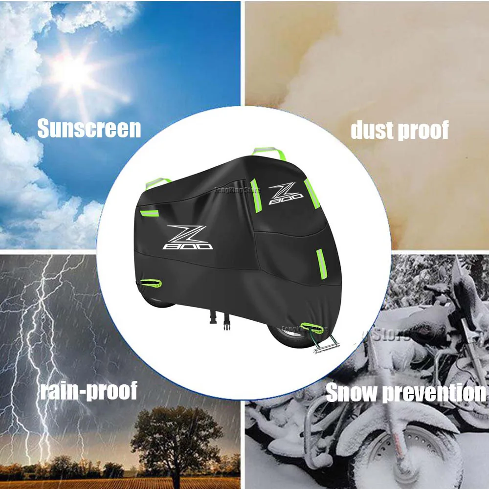 For Kawasaki Z 800 z800   Motorcycle Cover UV Protective Dustproof Snowproof Outdoors Rain Waterproof Cover - Image 3