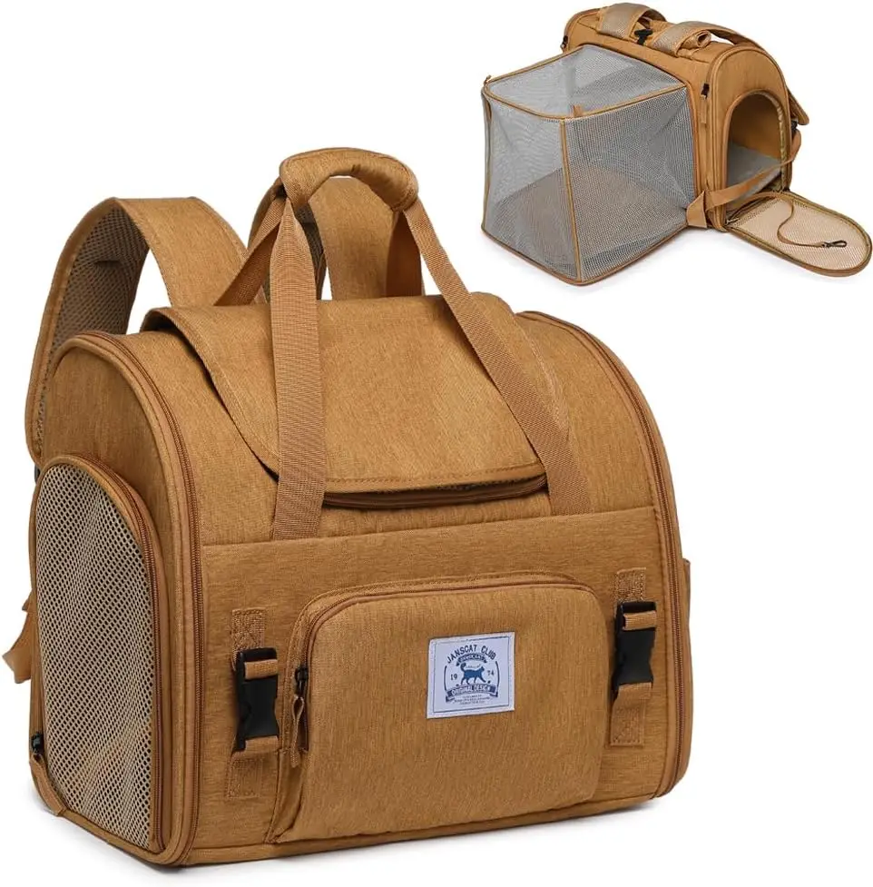 

Дышащая складная переноска-рюкзак для мелких собак и кошек, портативная дорожная сумка для кроликов и бородатых драконов