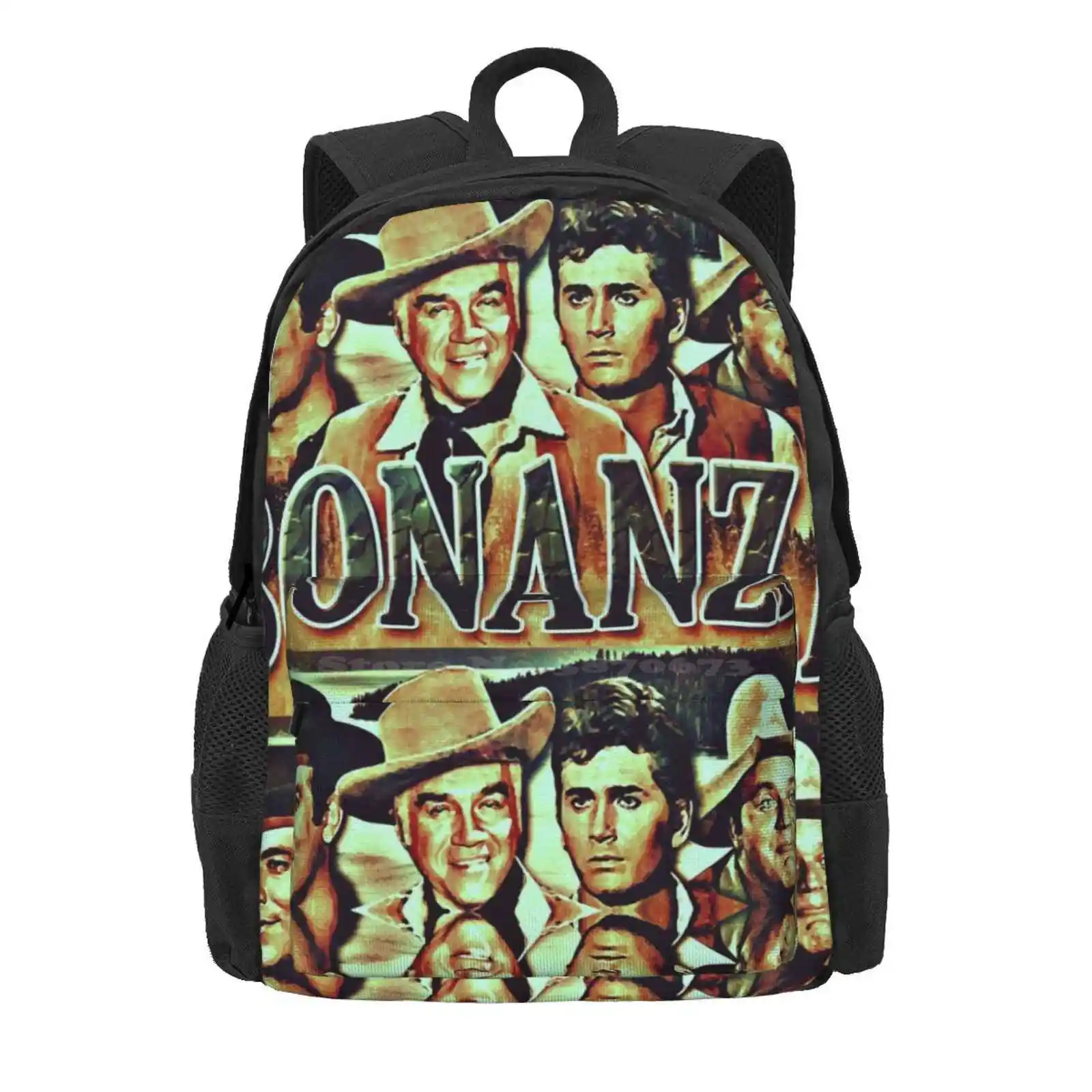 The Cartwrights From Bonanza Hot Sale Schoolbag Backpack Fashion Bags Bonanza Little Joe Hoss Adam Ben Cartwright Family