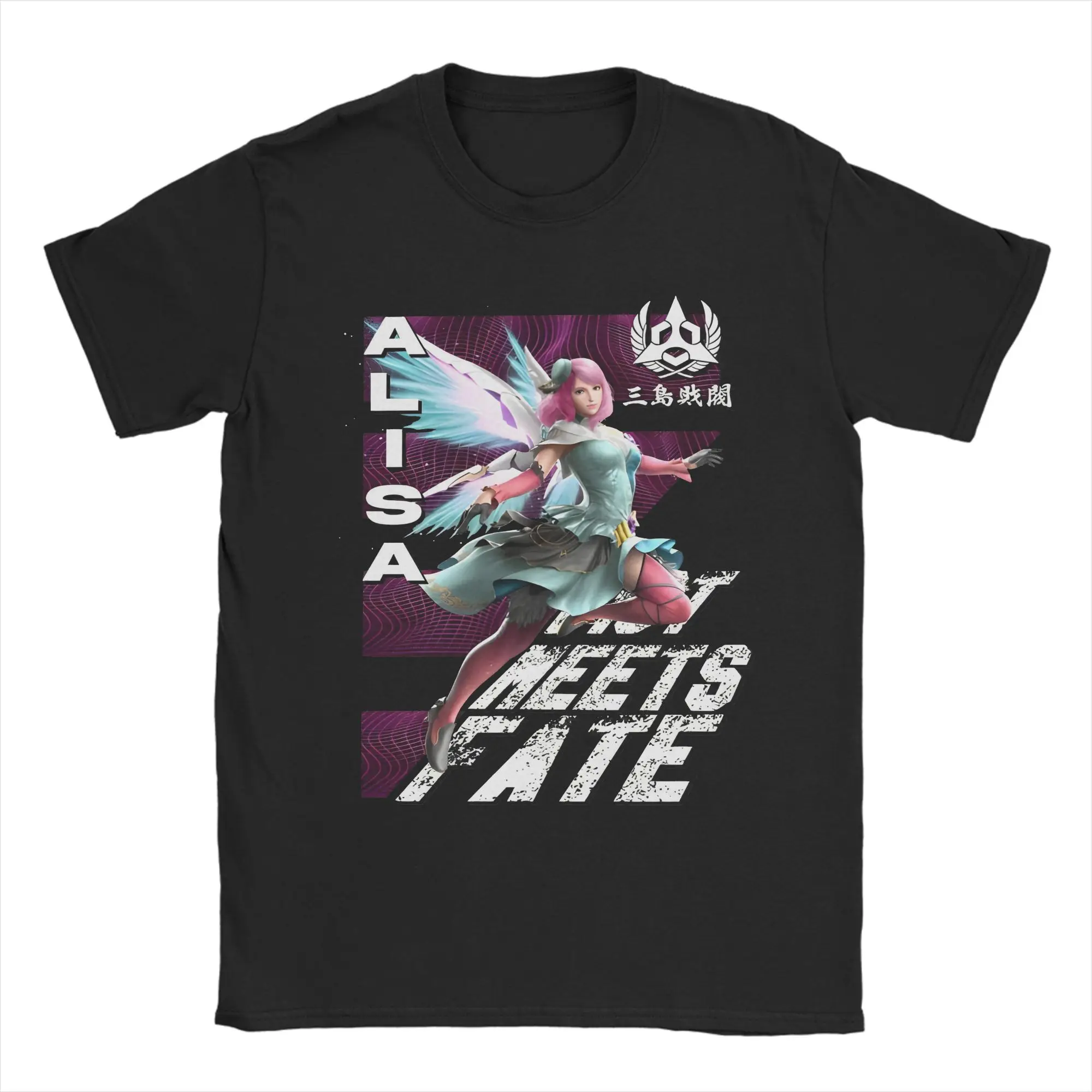 

Футболка Alisa Tekken 8, боевая игра для мужчин и женщин, хлопковые топы, новинка, с круглым вырезом и коротким рукавом