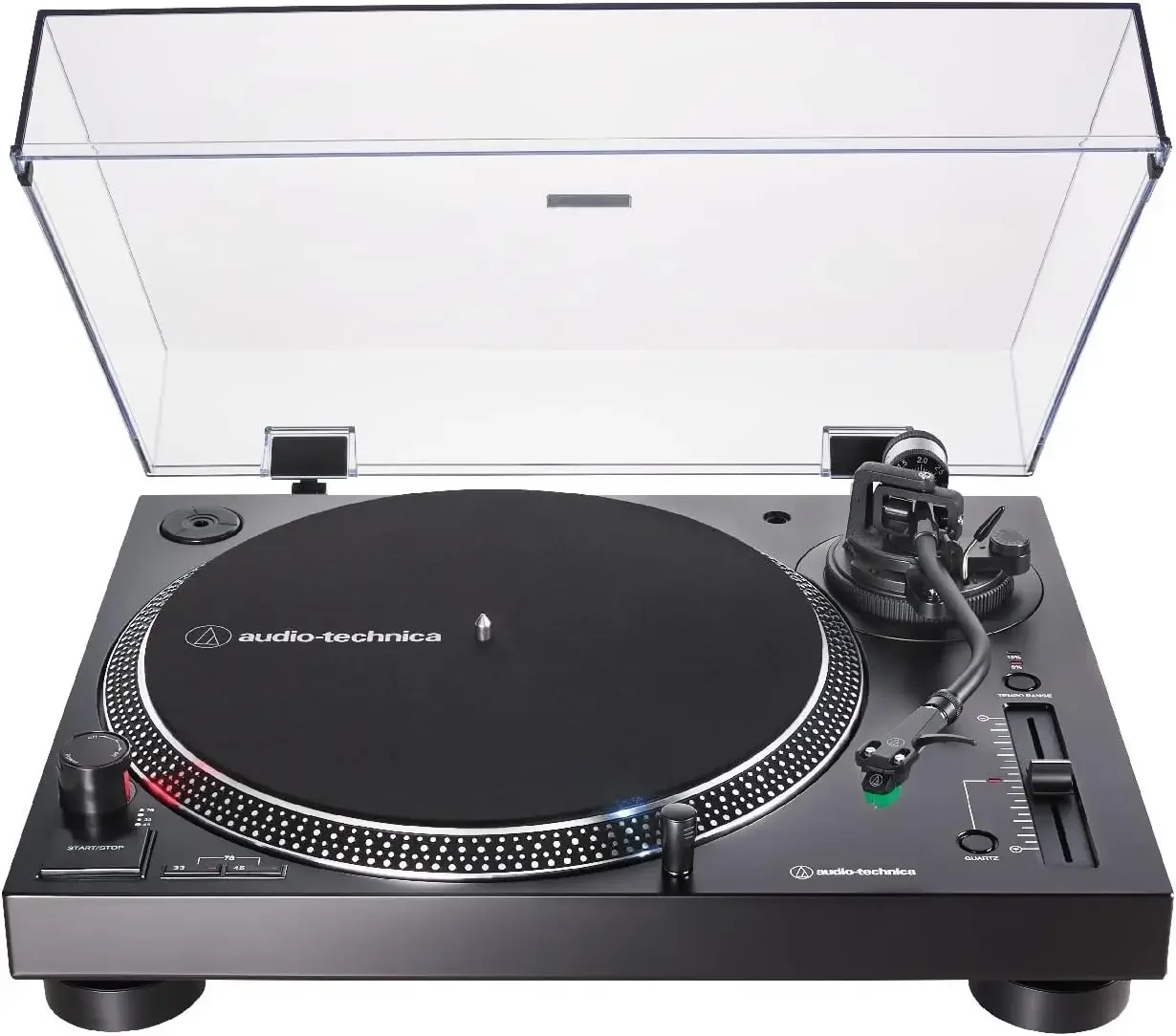 home.AT-LP120XUSB-BK Direct-Drive Turntable (Analog & USB), Fully Manual, Hi-Fi, 3 Speed, Convert Vinyl to Digital, Anti-Skate