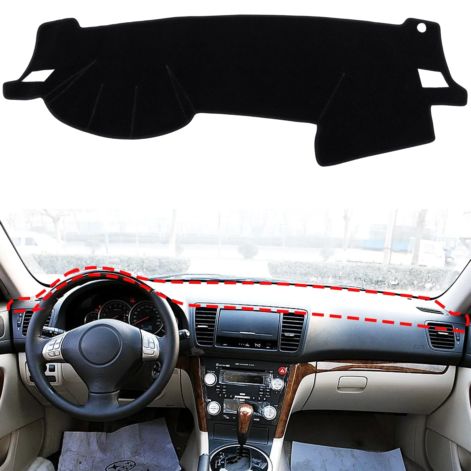 

Для Subaru Outback 2004-2009 приборная панель солнцезащитные накладки Защитные накладки на приборную панель Защитные накладки от солнца и высокой температуры с левым рулем