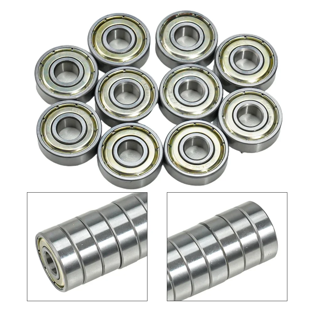 Ball Skate Bearing Bearing Bearings Board Miniature Roller Scooter 10pcs/lot 8x22x7 Mm ABEC-7 Shafts Silver Skate