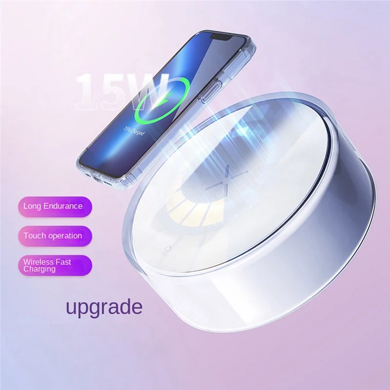 

HOT-Night Light Atmosphere Light Multifunctional Mobile Wireless Charging Home Decor Lights White Durable Easy Install