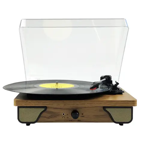 휴대용 올인원 비닐 레코드 플레이어, 레트로 축음기 오디오, 블루투스 레코드 스피커, 유럽 스타일 나무 턴테이블