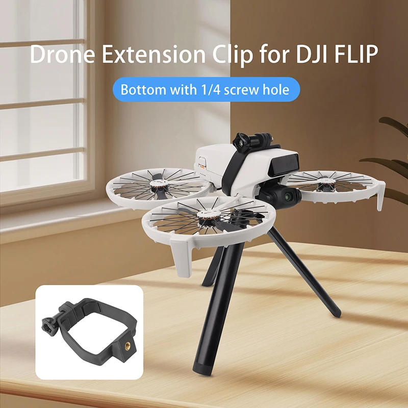 For DJI FLIP Drone Body Clip Connection 1/4 Screw Tripod Handheld Ground Shooting Adapter Expansion Fixed Bracket Accessories