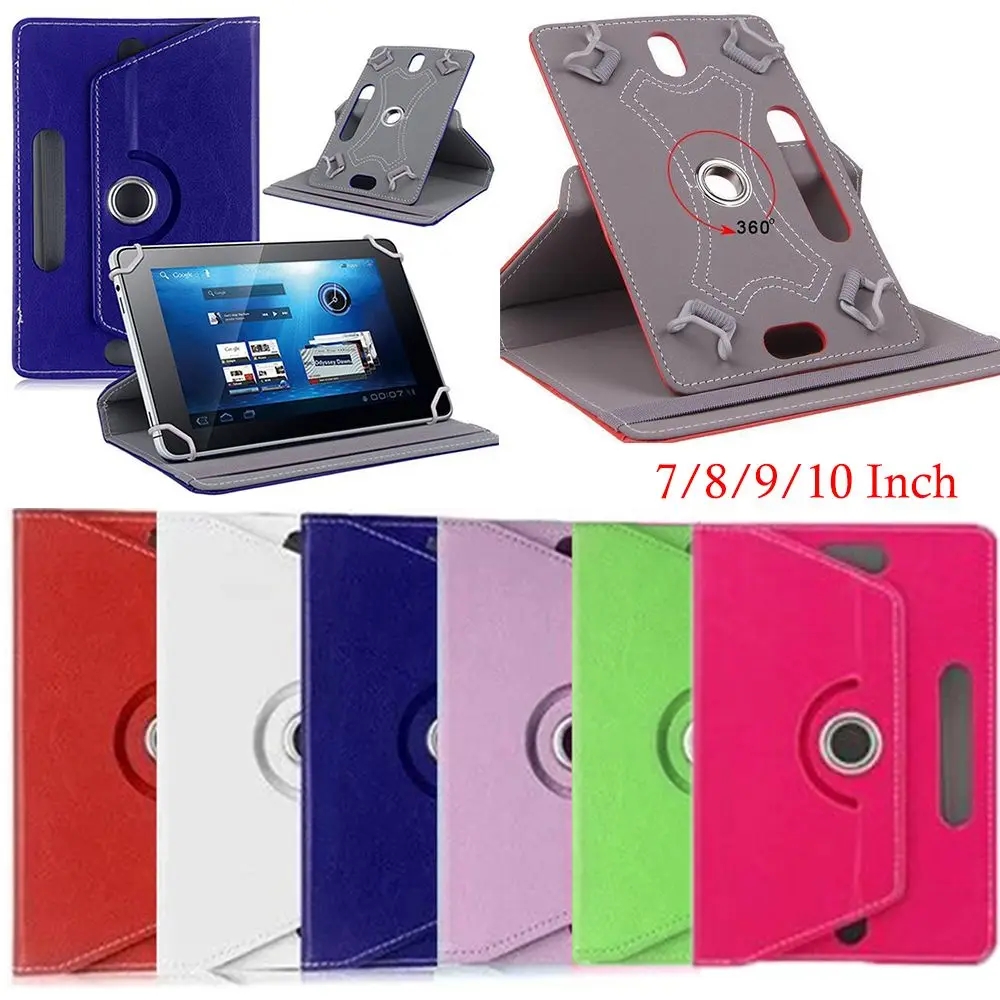 Capa protetora rotativa para tablet, capa universal de couro pu para samsung galaxy tab 7 8 9 10.1 polegadas android tablet pc