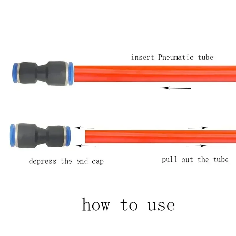 Armatura pneumatyczna złącze z tworzywa sztucznego złączka PU4mm 6mm 8mm 10mm PG do woda powietrze rurki węża wcisnąć prostą szybkie połączenie