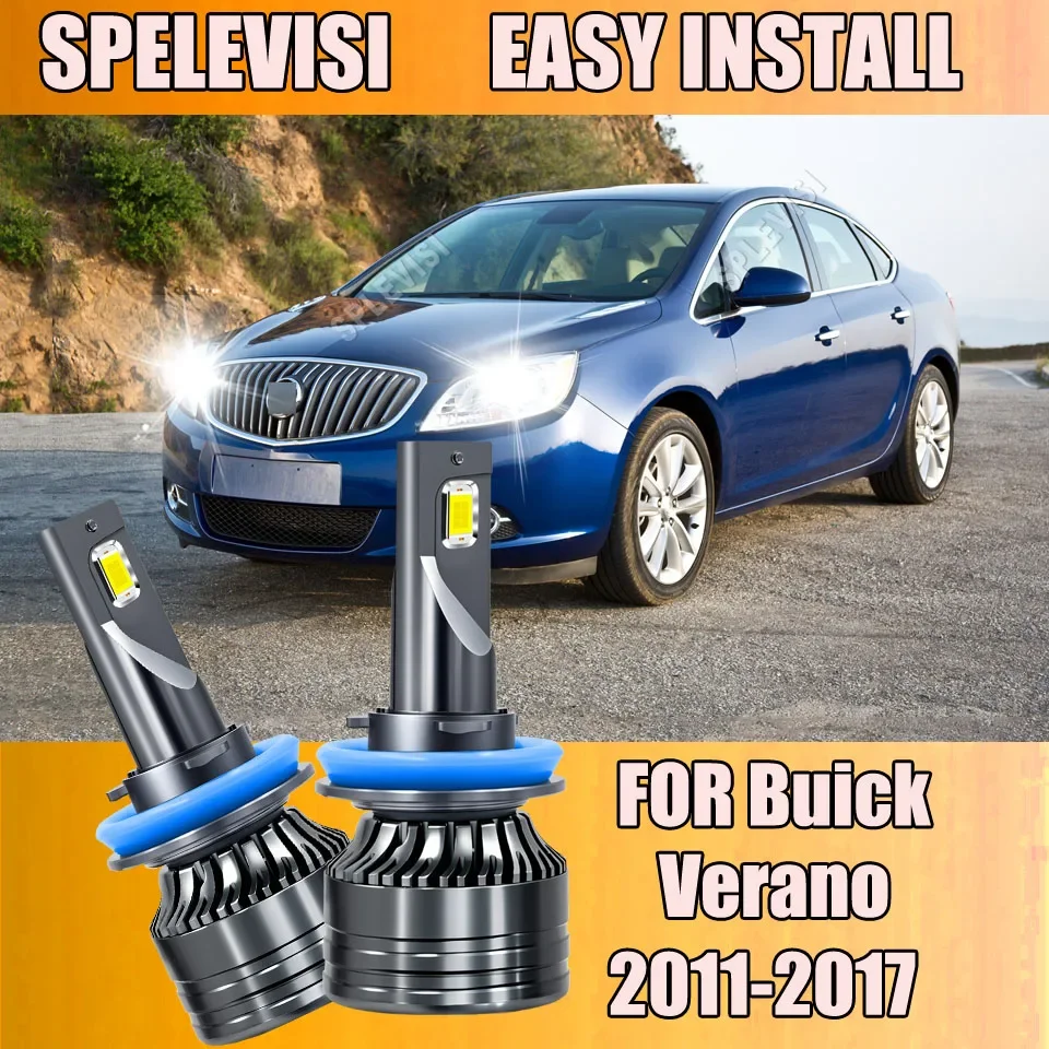 LED Headlight Bulbs H11 H8 H9 Hi/Lo 2-sides Lamp Light Combo Bright KIt For Buick Verano 2012 2013 2014 2015 2016 2017