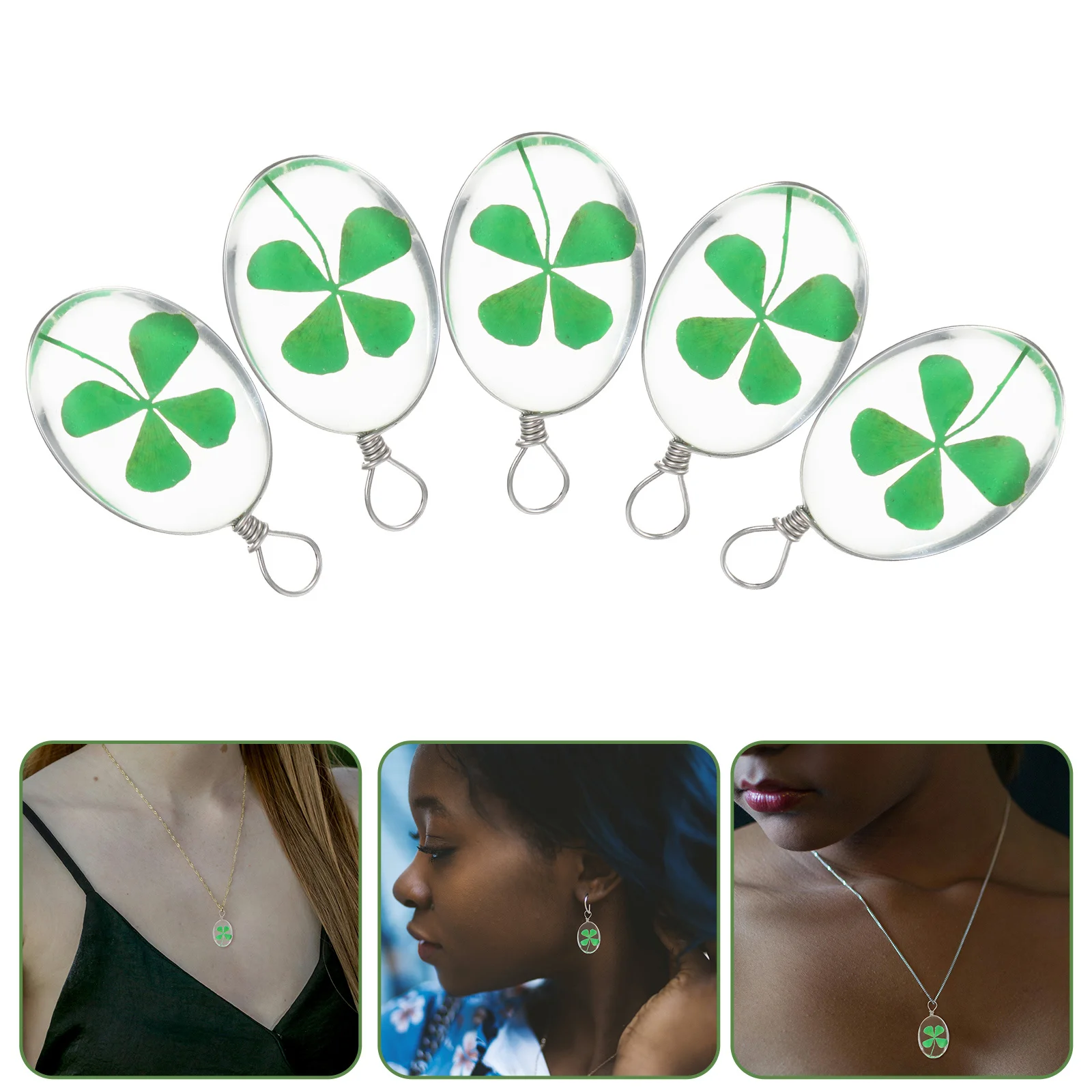 

5 Pcs Charms for Making Keychain Pendants Jewellery Jewelry Bracelet Glass Leaf