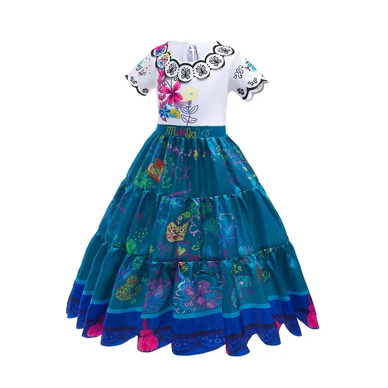 Girls toddler Princess mirantiel dress cosplay dress gloves socks fancy summer dress Carnival Christmas gift anime costume