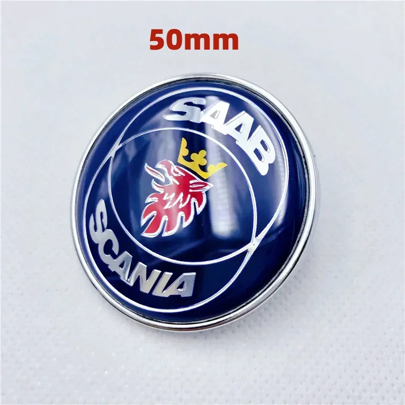 5 stks/partij Blauw 50mm Voor SAAB 93 900 9000 Motorkap Motorkap Emblem Stickers Circulaire Auto Motorkap Front 50mm Badge Accessoires - afbeelding 2