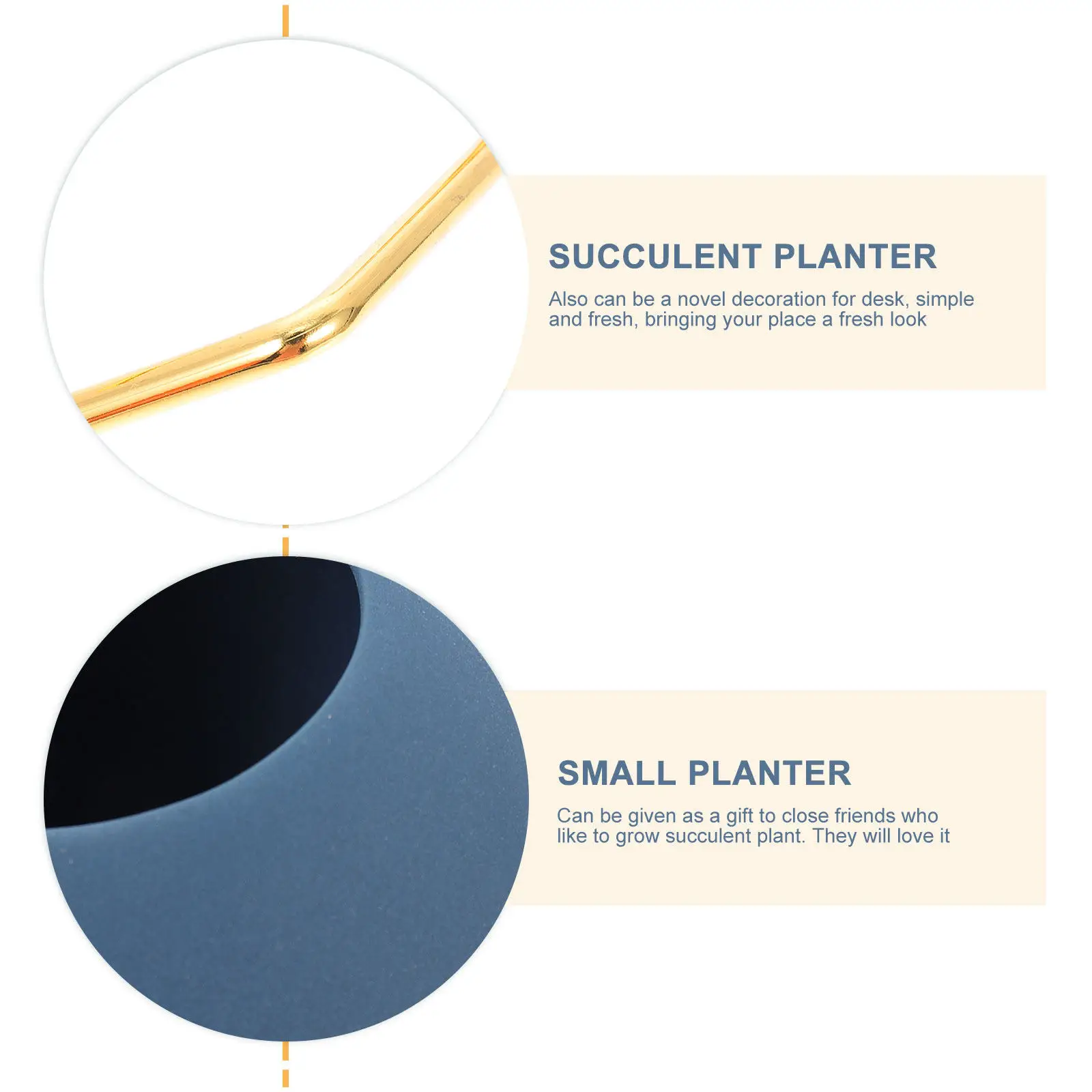 

1Set Premium Ceramic Round Vase Handmade Small Planter for Succulent Plants Office Home Decor Fresh Flowerpot Craft Gift