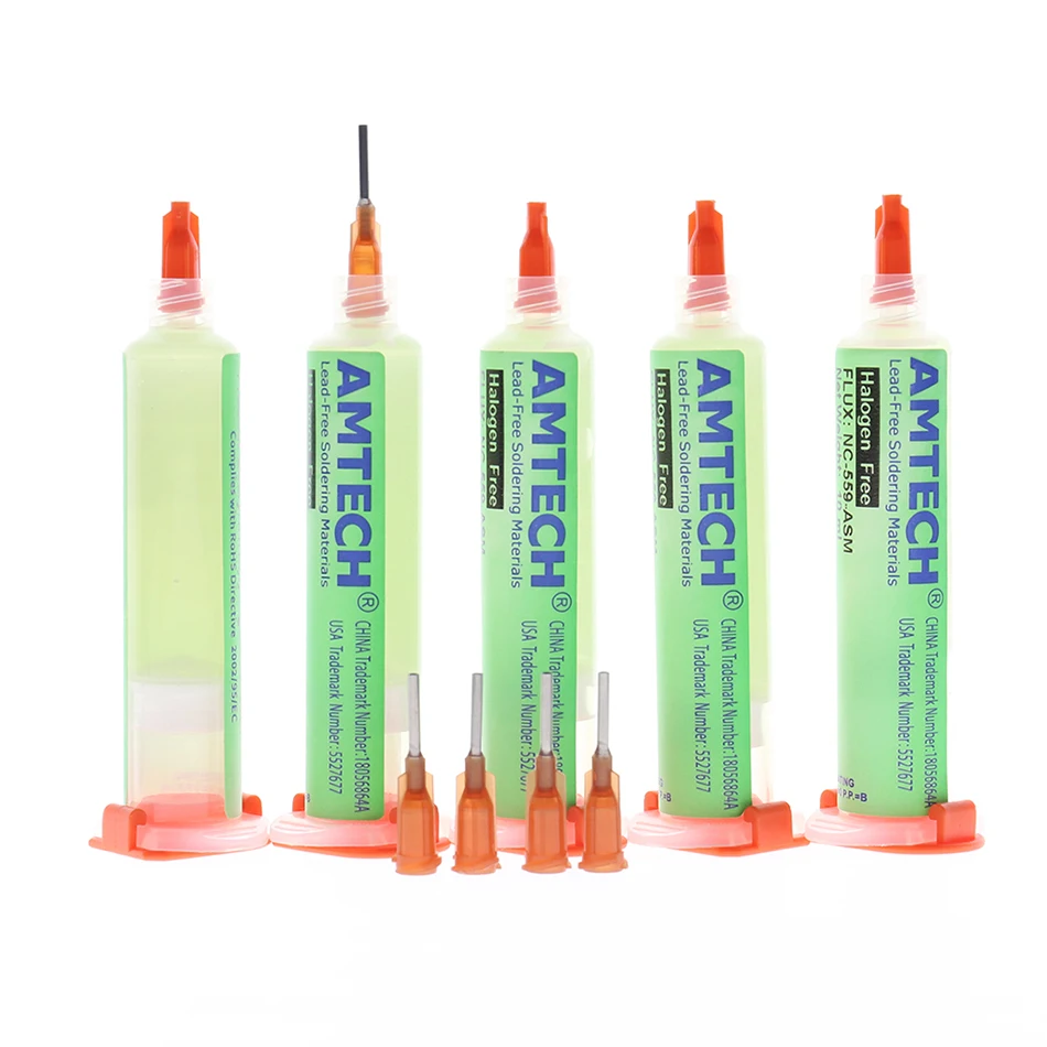 50pcs/pack Genuine AMTECH 10cc NC-559-ASM Flux paste lead-free solder paste solder flux Needles