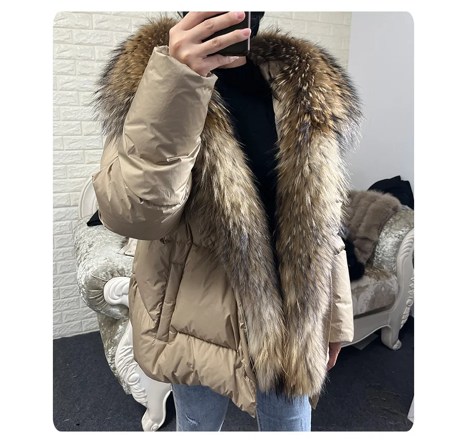 2026 MAOMAOKONG White Duck Down Jacket Winter Women