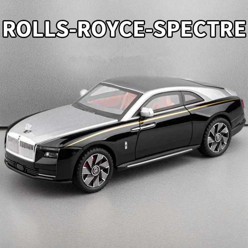 

Модель автомобиля 1:24 Rolls Royce Spectre из сплава Luxy, модель автомобиля с литыми деталями, модель модели со звуковыми деталями, коллекция детских игрушек, подарок