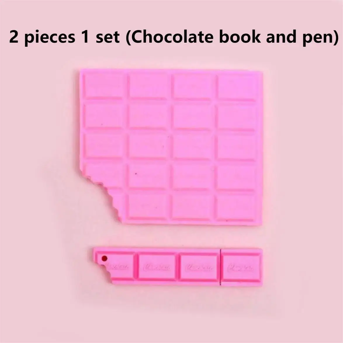 2 pieces 1 set chocolate notebook + Chocolate pen 80 pages Creative (with scent) Notepad Portable school tools notebook set