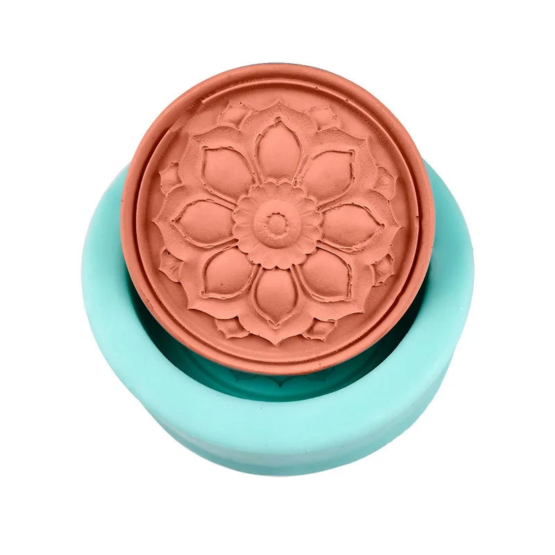 Silicon Soap Mold Essential Oil Soap Mold Round Flower Shaped Moulds Handmade DIY Craft Silicone Soap Mould Aroma Stone Moulds