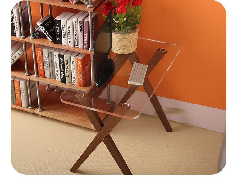 

1/6 Scale Wood and Acrylic Mini Furniture Computer Table Model for 12''Figures Bodies DIY Accessories