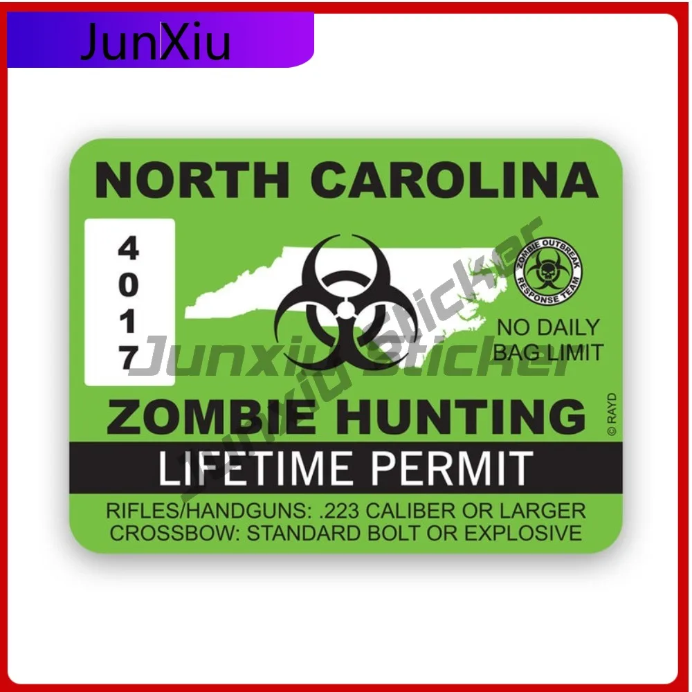 

North Carolina Zombie Scratch Resistant Sun Resistant Racing For Rear Windshield Car Body Car Window Easy Apply No Residue