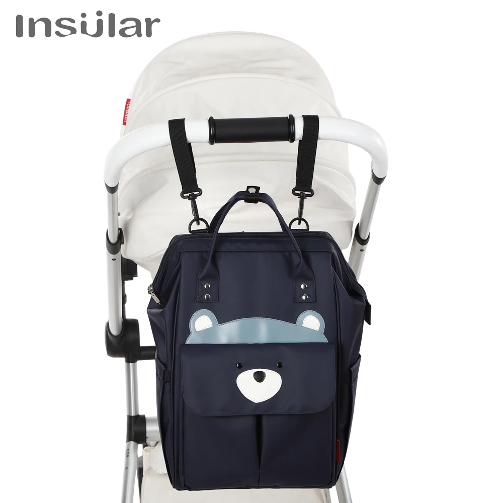 Waterproof Mummy Diaper Backpack Cartoon Design Mother Maternity Nappy Travel Bag Large Capacity Baby Care Nursing Stroller Bags