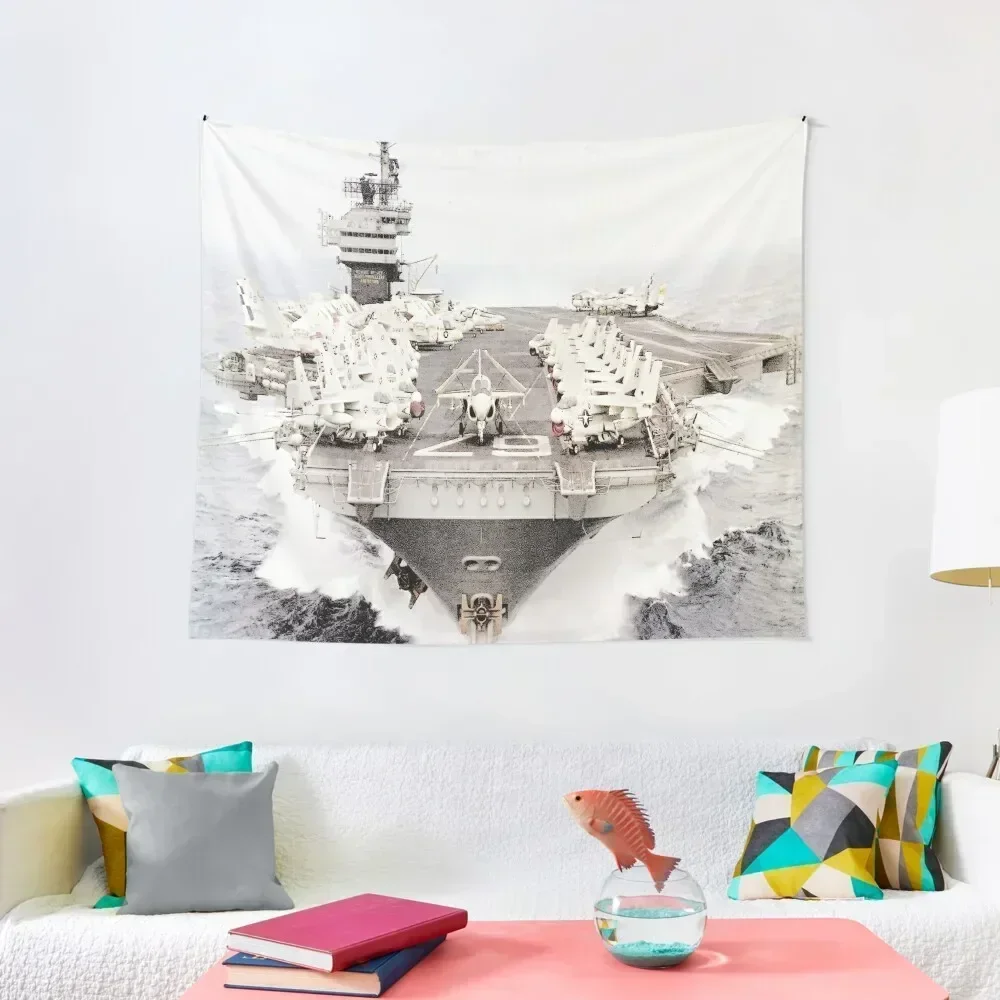 

USS John F. Kennedy CV-67 Tapestry Wall Coverings Bedrooms Decor Wall Deco Christmas Decoration Tapestry