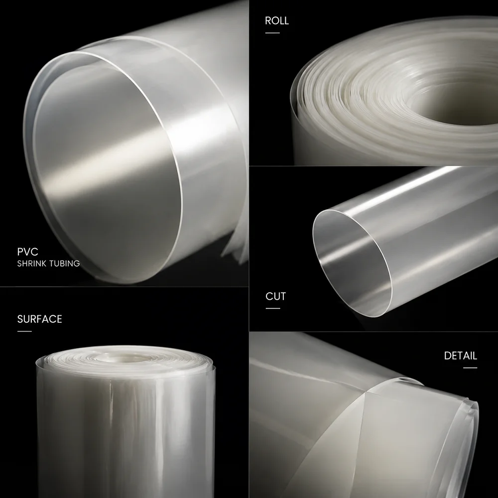 10/5/2M Clear PVC Of 18650 Battery Packs Heat Shrink Tube Width 30-300mm  Flame retardant wire harness insulation sheath