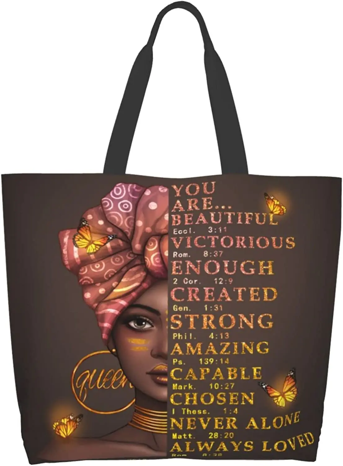 Women Tote Bags African American Woman Shoulder Bag Afro Black Girl Magic Satchel Handbags For Shopping,Work,Grocery,Gym