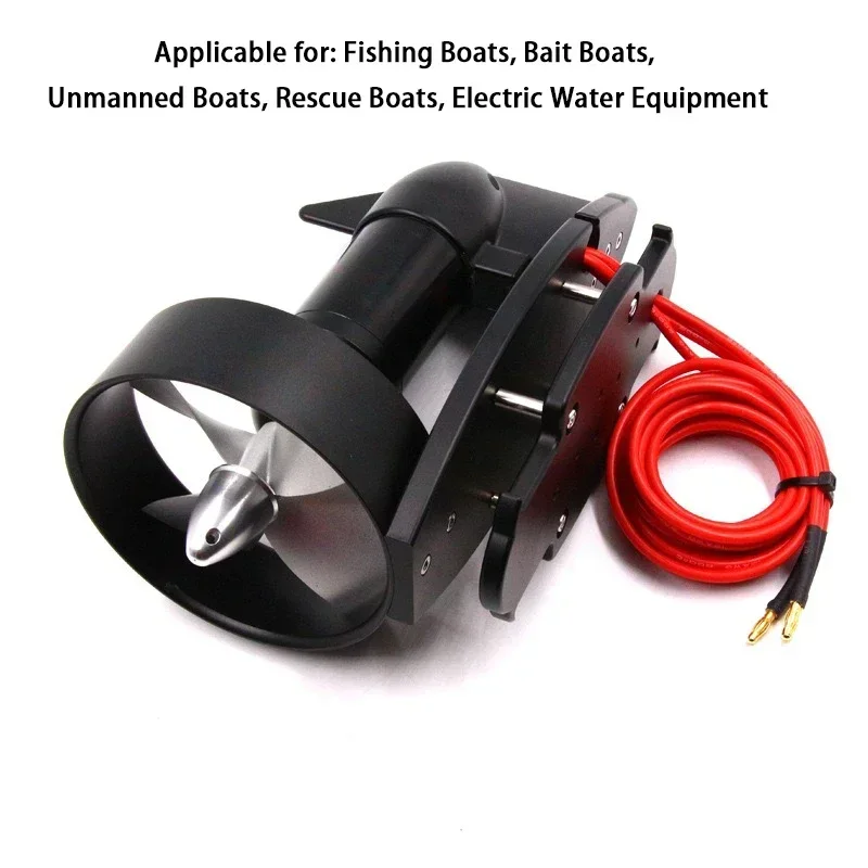 12-50V Brushless Motor Underwater Thruster 4-Blades 20kg Thrust Propeller Ship Model Thruster RC Bait Boat Parts Accessories