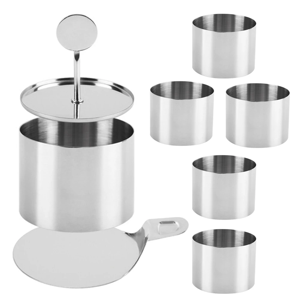 

1 set Cake Mold Round Tool Ring for Mousse Stainless Steel Dessert Kitchen Aesthetic Collar DIY Baking Shaping Tool