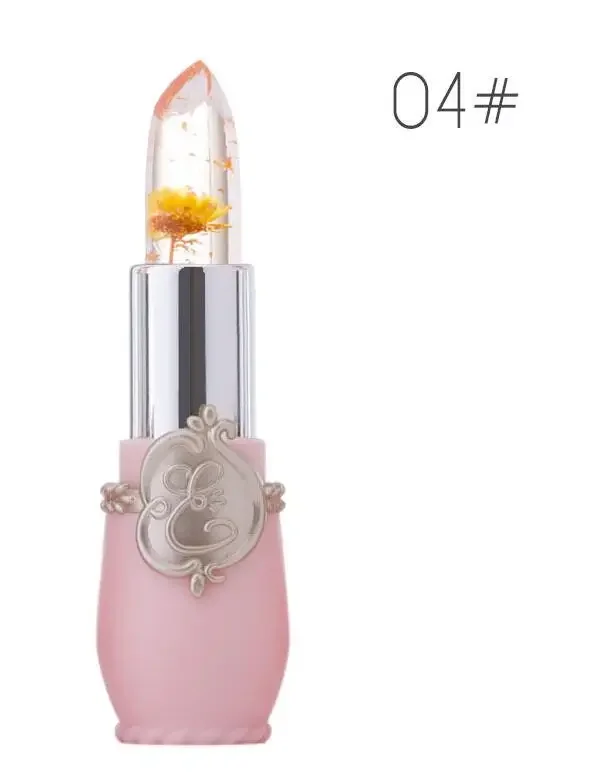Waterproof Flower LipStick Jelly Flower Transparent Color Changing Lipstick Long Lasting 6 Colors Flower Lipsticks Lip balm