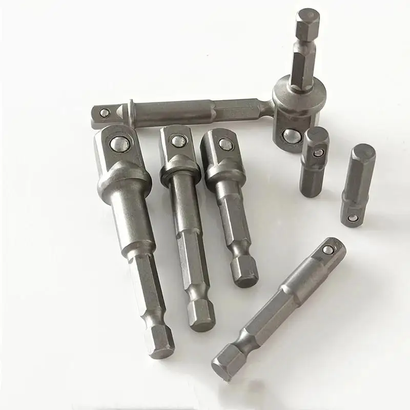 8Pcs Heavy Duty Impact Socket Adapter Extension Bit Driver Set Universal Fit for Power Drill Impact Driver Auto Repair