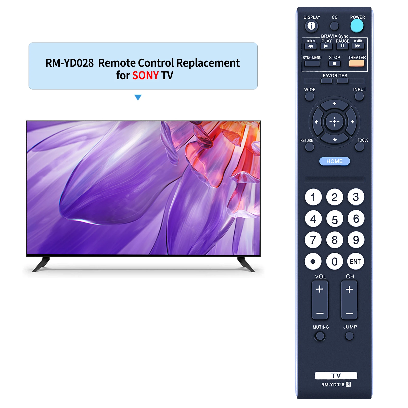 RM-YD028 Remote Control For Sony TV LCD LED RM-YD026 RM-YD018  KDL-32M4000 KDL-26M4000 Plasma HDTV Controller