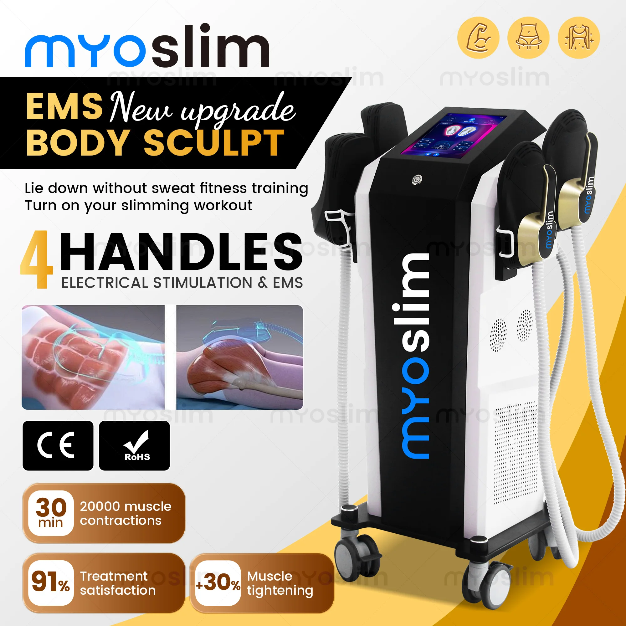 

Аппарат для коррекции фигуры RF EMS MYOslim: Новый массажер Neo Sculpt для похудения, электромагнитный прибор для стимуляции мышц и уменьшения жира