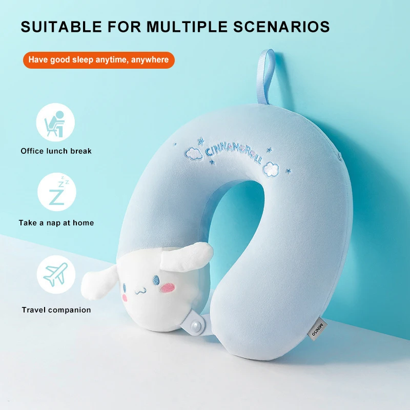 

Sanrio My Melody розовая мультяшная подушка для шеи Cinnamoroll синяя мультяшная U-образная подушка с эффектом памяти, хлопковая домашняя подушка для путешествий, креативный подарок