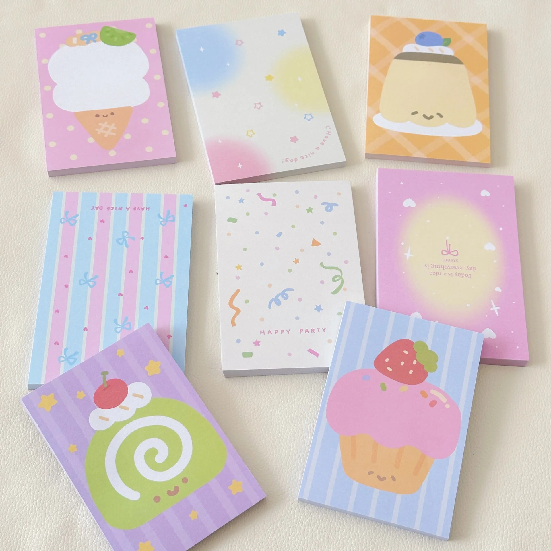 50sheets New High-value Ins Korean Style Stationery Can Tear Sticky Notes  Account Material Ink Dot Account Learning Portable
