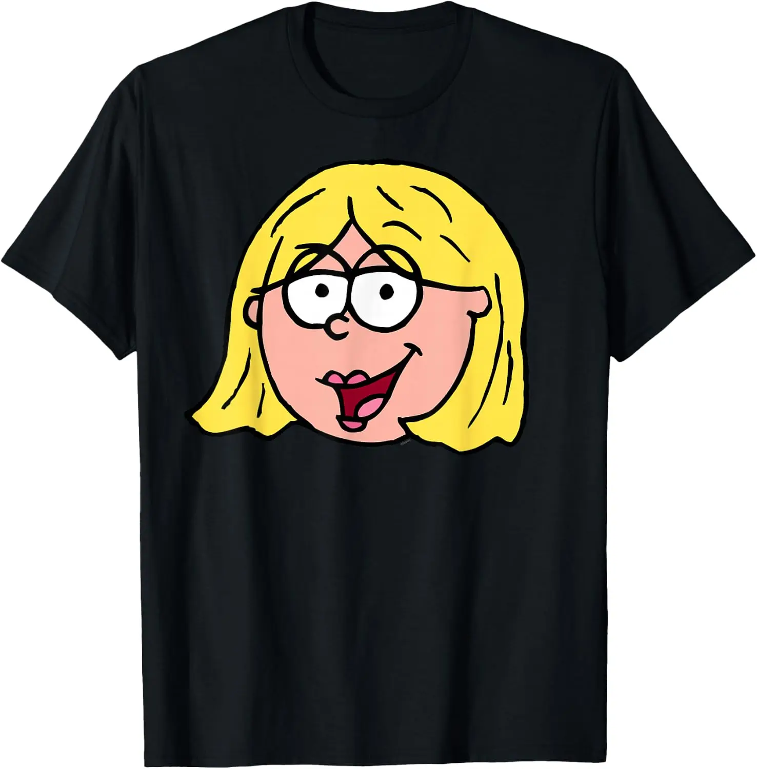 Mcguire Cartoon Lizzie Iconic Big Face Logo T-Shirt 100% Cotton Trendy Y2K Short-Sleeve Tee-Soft, Quick-Drying,
