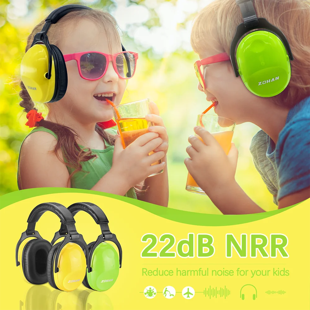 ZOHAN Kids Hearing Safety Protection Earmuffs Child Noise Canceling Earmuffs For Watching Fireworks Concerts Air Shows