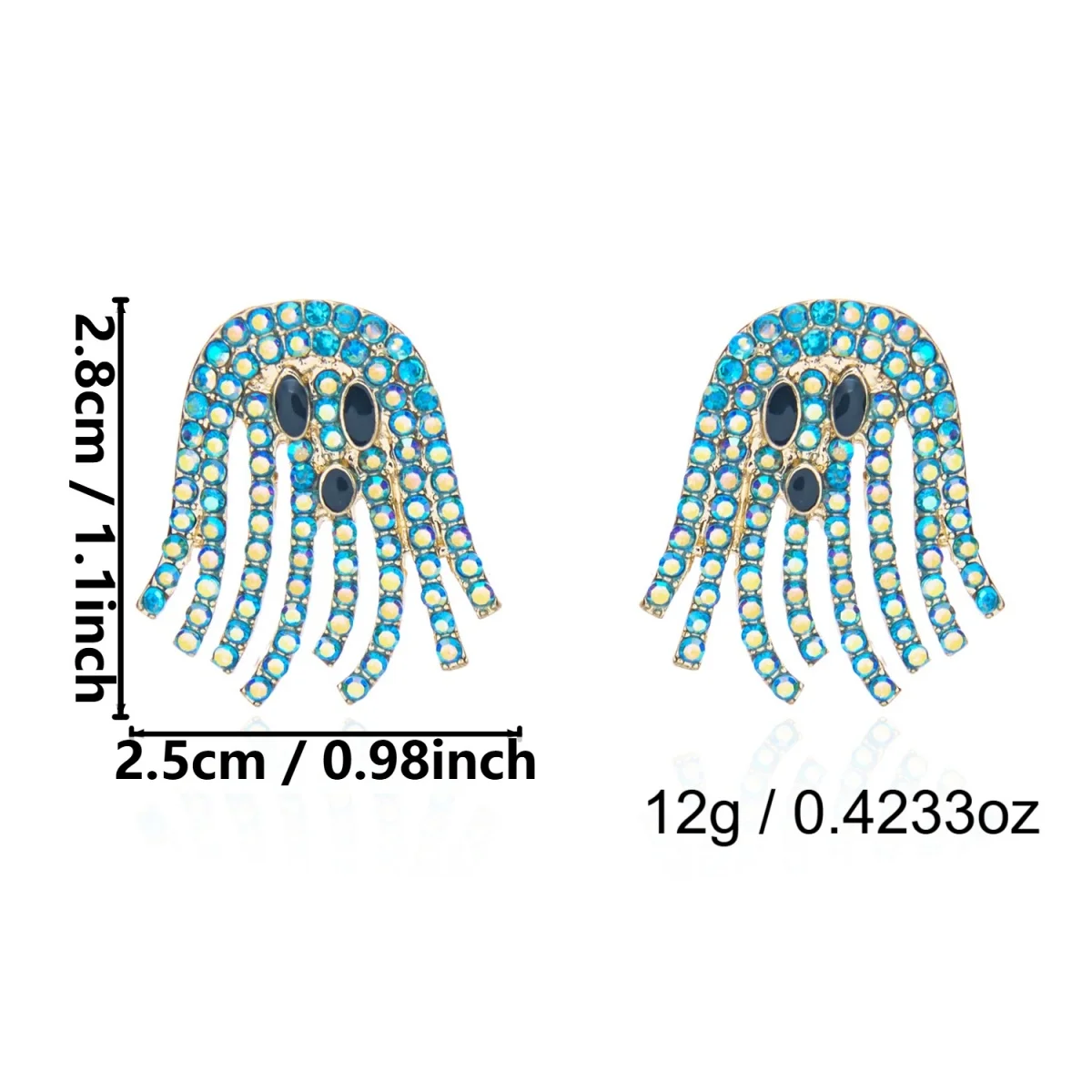Niedliche Cartoon-Geister-Ohrstecker mit Strass und Quasten für Damen, Punk-Geister-Ohrringe, Halloween-Karneval-Party-Schmuck – Detail 35