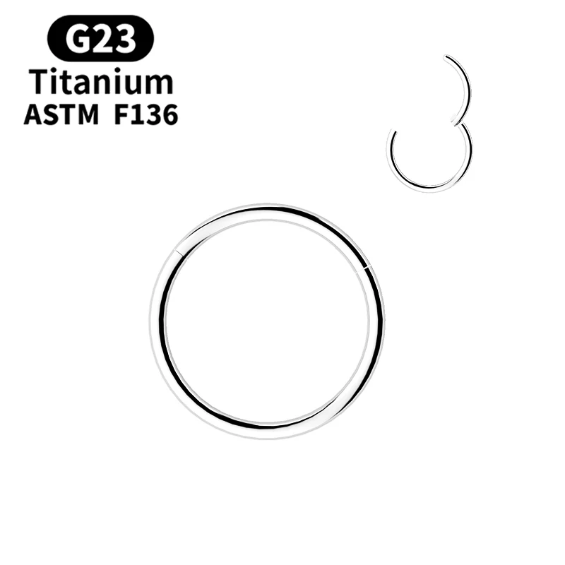 G23 Titan Nasenringe Mischfarbe Körper Clips Hoop Für Frauen Männer Knorpel Piercing Schmuck Segment Lippe Ohr L Ring Hoop