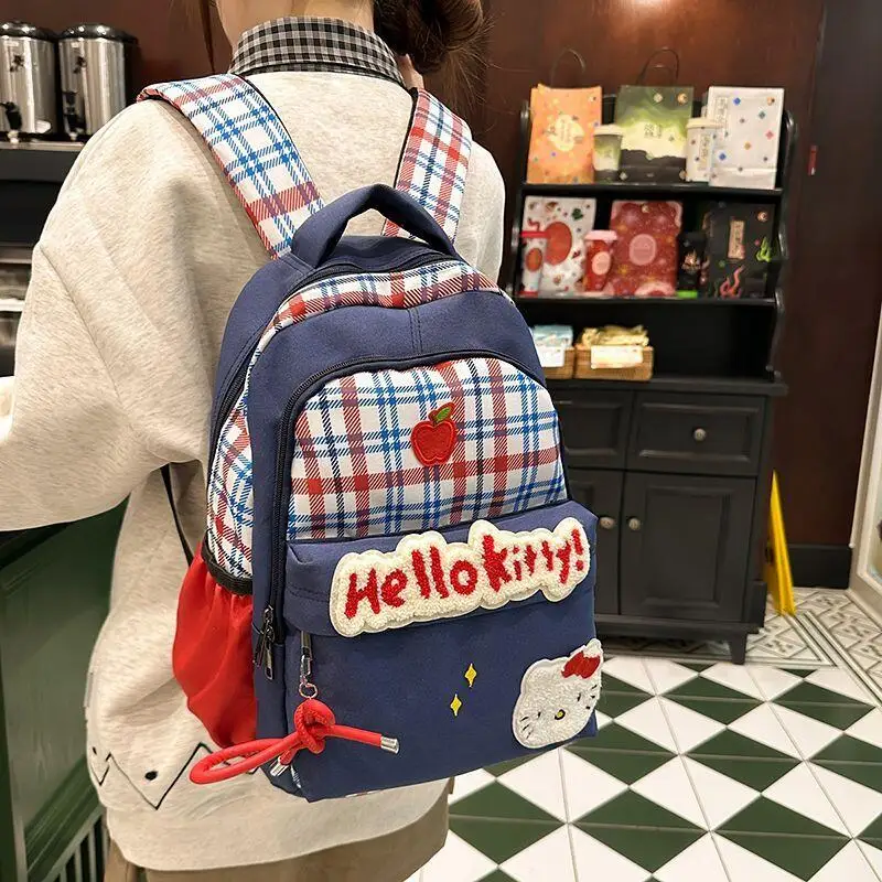 

Sanrio Hello Kitty рюкзак для девочек студенческий школьный рюкзак большой емкости ретро детский кавайный аниме мультфильм модная новая повседневная сумка хит продаж
