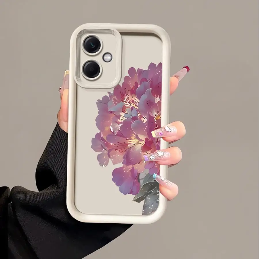 حافظة هاتف لهاتف Xiaomi Redmi 12 A3 A4 13 A1 A2 Plus غطاء ناعم بنمط اللوتس الكرتوني