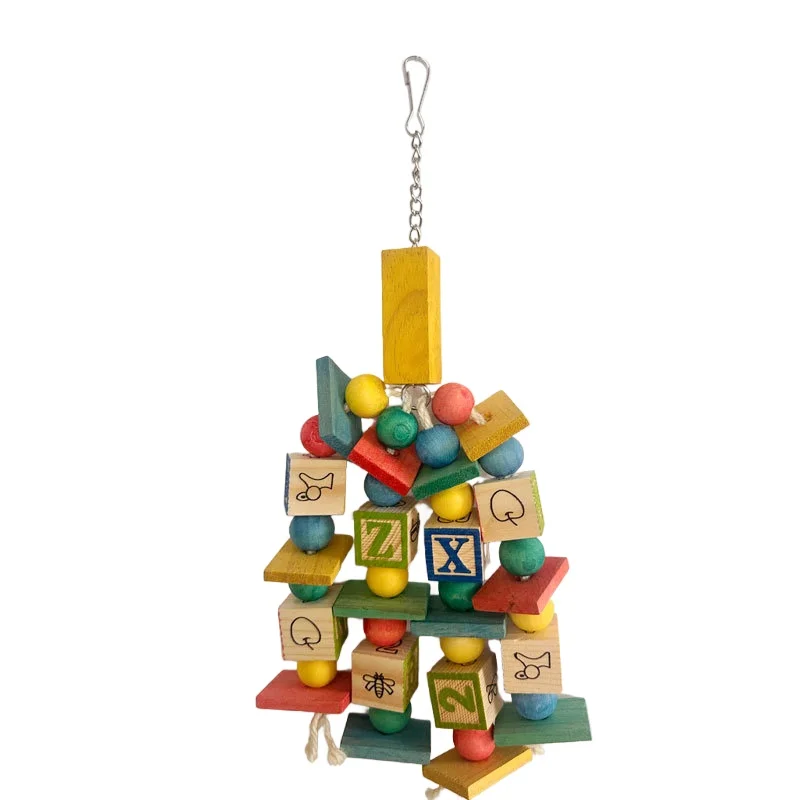 ألعاب الببغاء ألعاب الببغاء الكبيرة ألعاب الطيور للببغاوات الأفريقية الرمادية امازون الببغاء لعبة المكعبات الخشبية الطبيعية للطيور