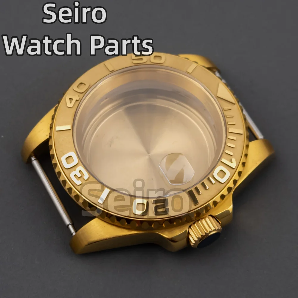 

40mm NH35 Case for Submariner NH34 NH35 NH36 NH38 Automatic Mechanical movement GMT Watch Case Gold PVD Sapphire Glass Steel