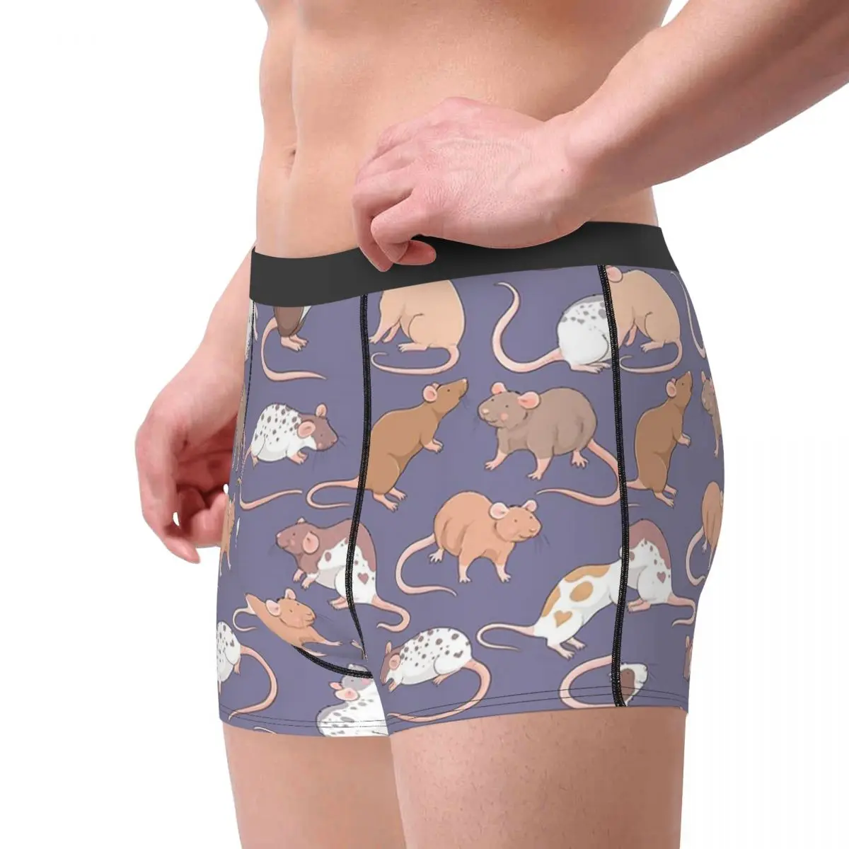 복서 팬티 반바지 귀여운 래티 쥐 슬레이트 팬티 남성용 통기성 속옷 남자 남자친구 선물
