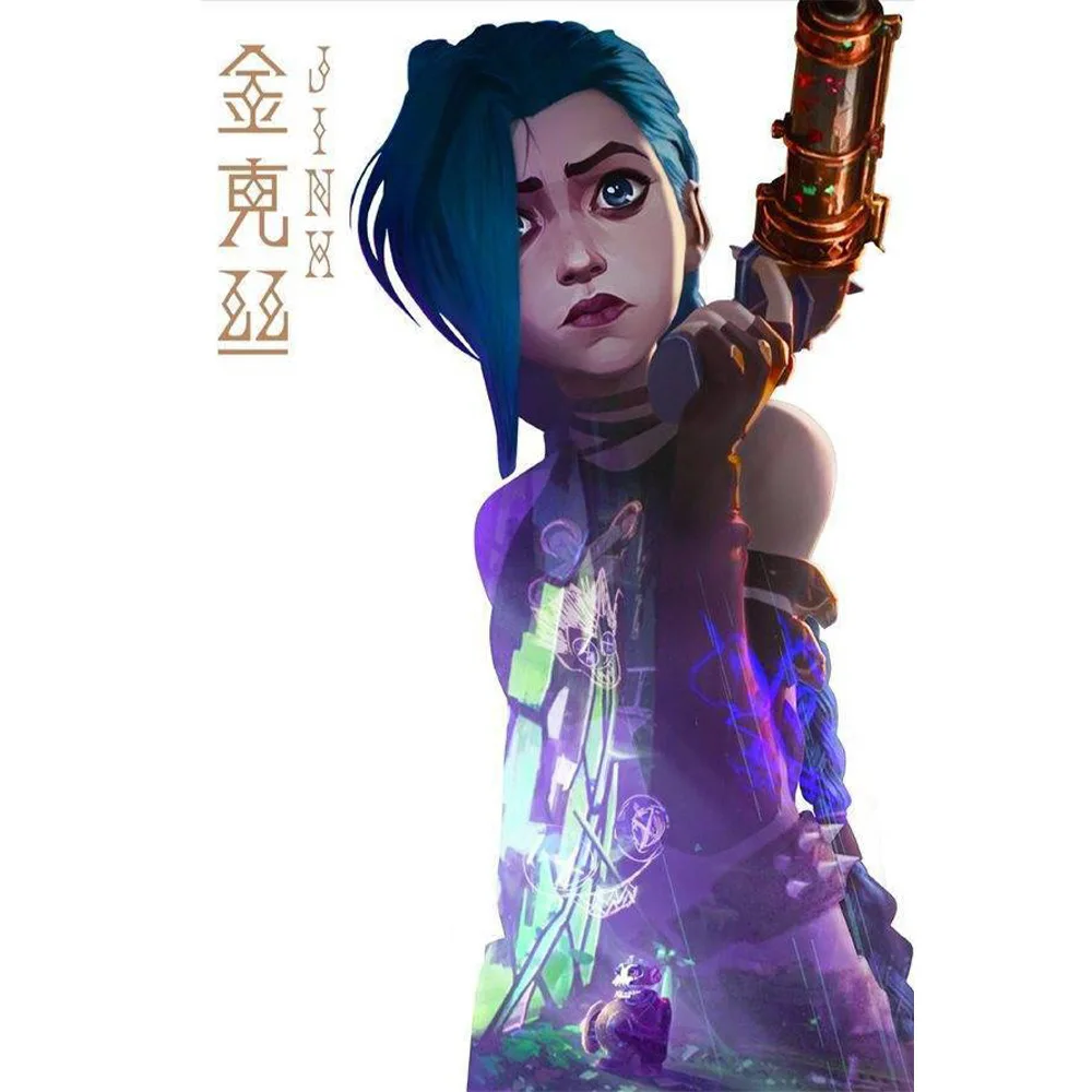 LOL League Of Legends Runaway Girl Teen Jinx Bang Bang / Jinx Cosplay Wig