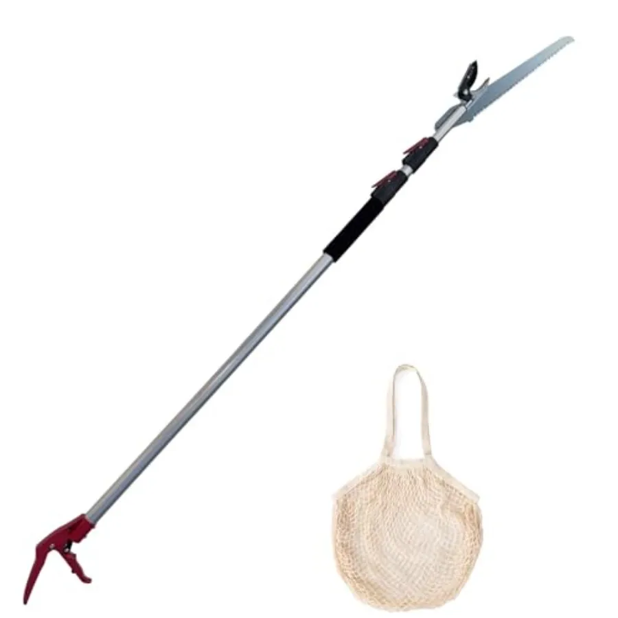 4.610ft Extendable Tree Pruner Telescopic Tree Trimmer Pole Saw with Upgrade Steel Saw Blade for Branch Cutting Fruit Picking a